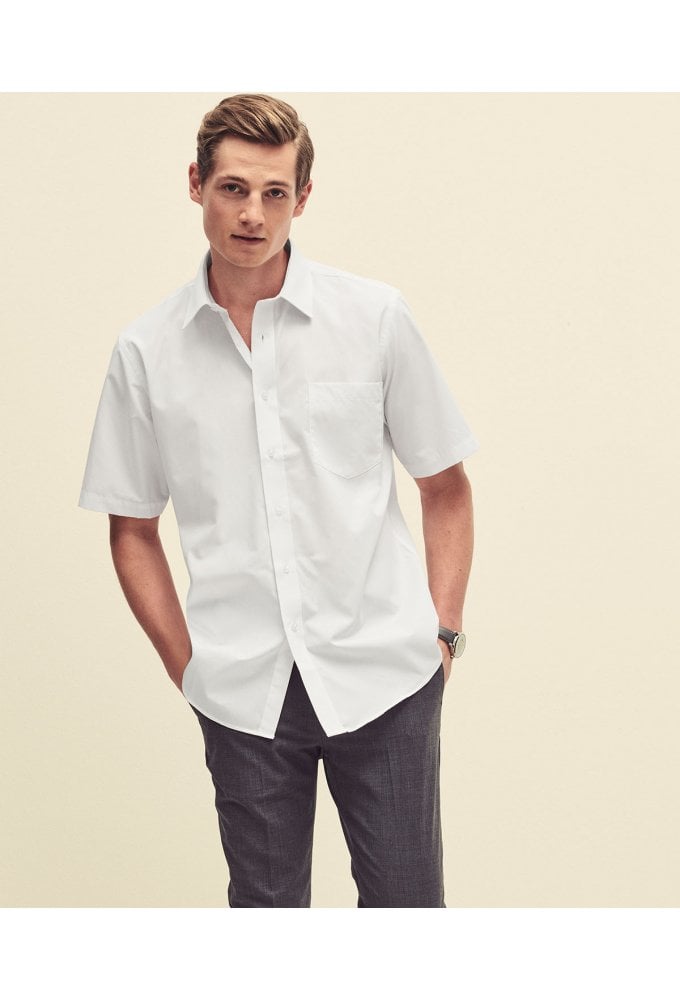 SS116 Poplin Short Sleeved Shirt ( S To 3XL) 4 COLOURS