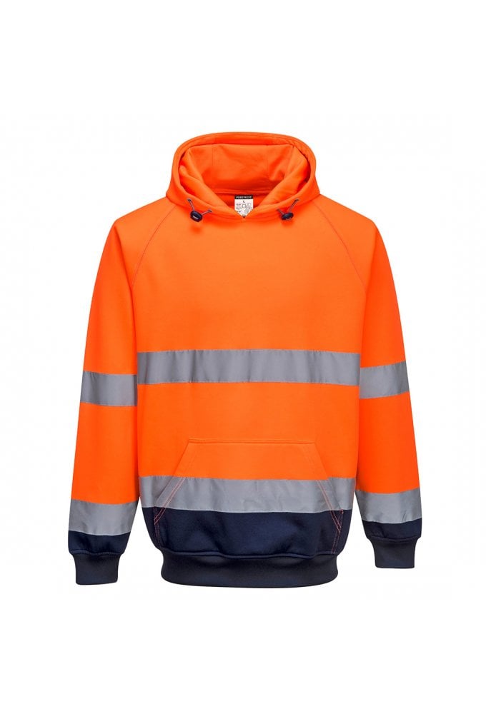 B316 Portwest Two Tone Hooded Sweatshirt (Small to 3XLarge) 2 COLOURS RIS 3279 TOM In Orange