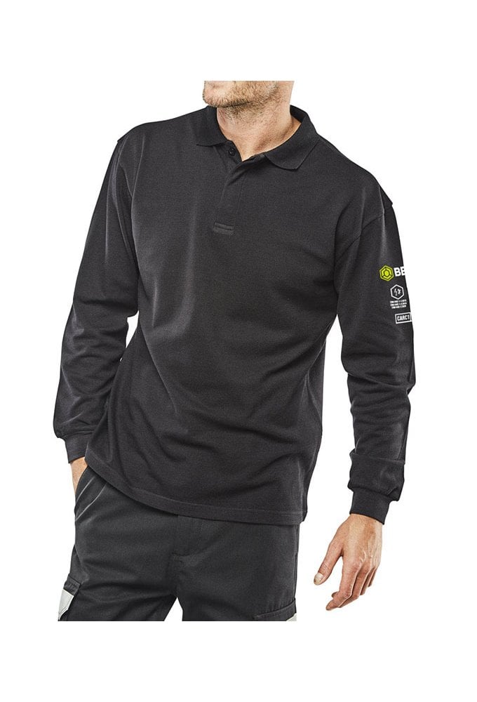 CARC1 Beeswift Flame Retardent Anti Static ARC Compliant Navy Polo (Small to 6XLarge)