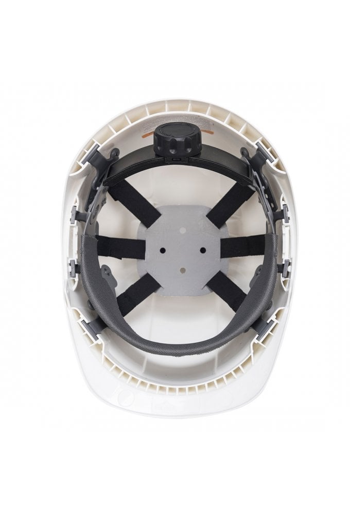 PS55 - Portwest Endurance Plus Helmet Vented Ratchet with 6 Point Harness 4 Point Chin Strap White
