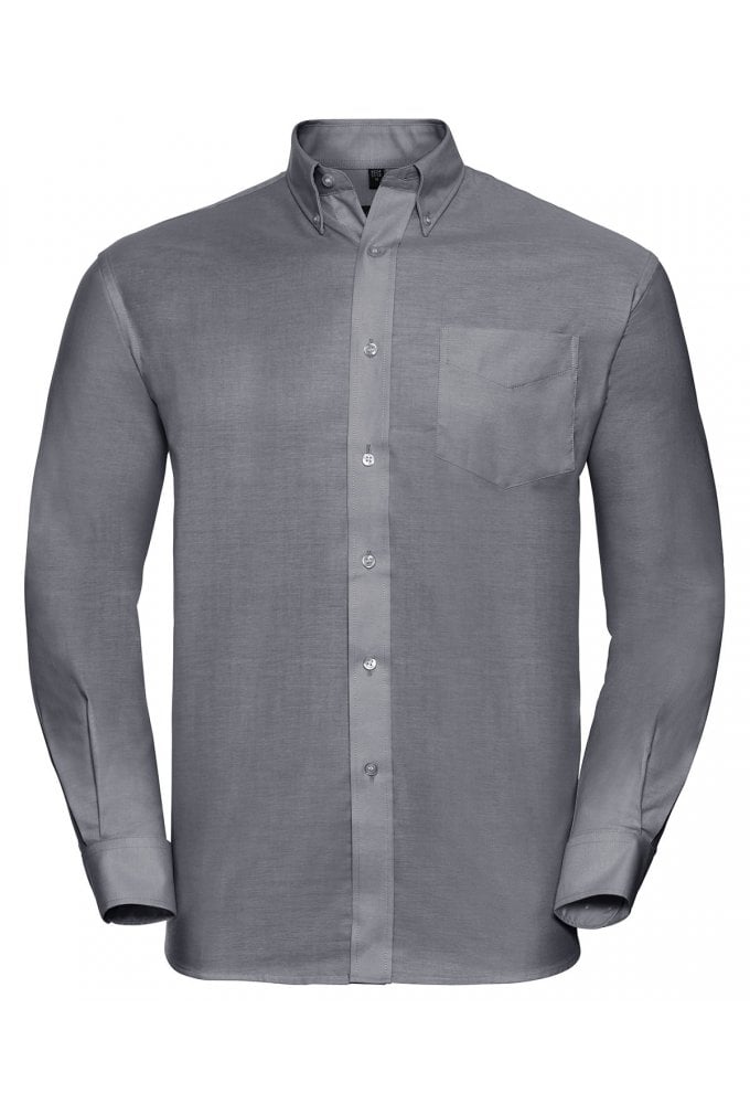 Russell J932M Long sleeve easycare Oxford shirt Size 14.5-21 (5 COLOURS)
