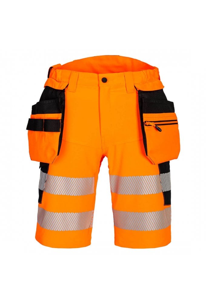 Portwest DX446 - DX4 Hi-Vis Holster Pocket Shorts Size 30-46 Waist (2 COLOURS)