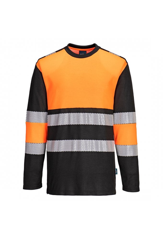 Portwest PW312 - PW3 Hi-Vis Cotton Comfort Class 1 T-Shirt Long/Sleeve 2 COLOURS