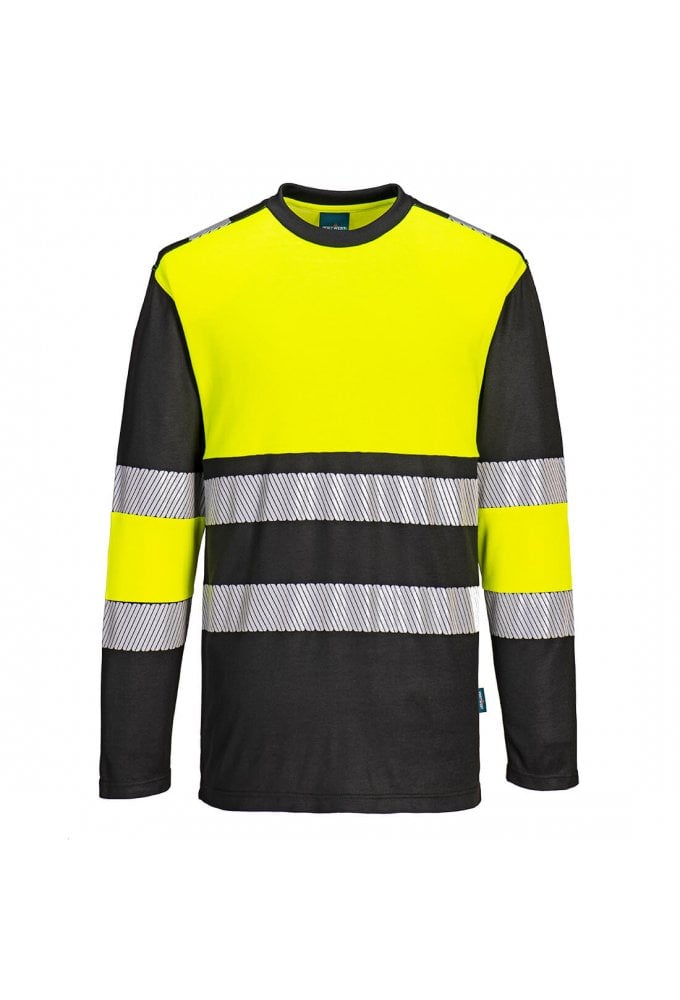 Portwest PW312 - PW3 Hi-Vis Cotton Comfort Class 1 T-Shirt Long/Sleeve 2 COLOURS