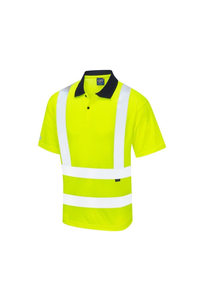 P01-Y Croyde ISO 20471 Class 2 Comfort EcoViz®PB Polo Shirt Yellow (Small To 6XL)