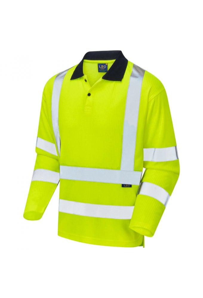 P05-Y Swimbridge ISO 20471 Class 3 Comfort EcoViz®PB Sleeved Polo Shirt Yellow (Small To 6XL)
