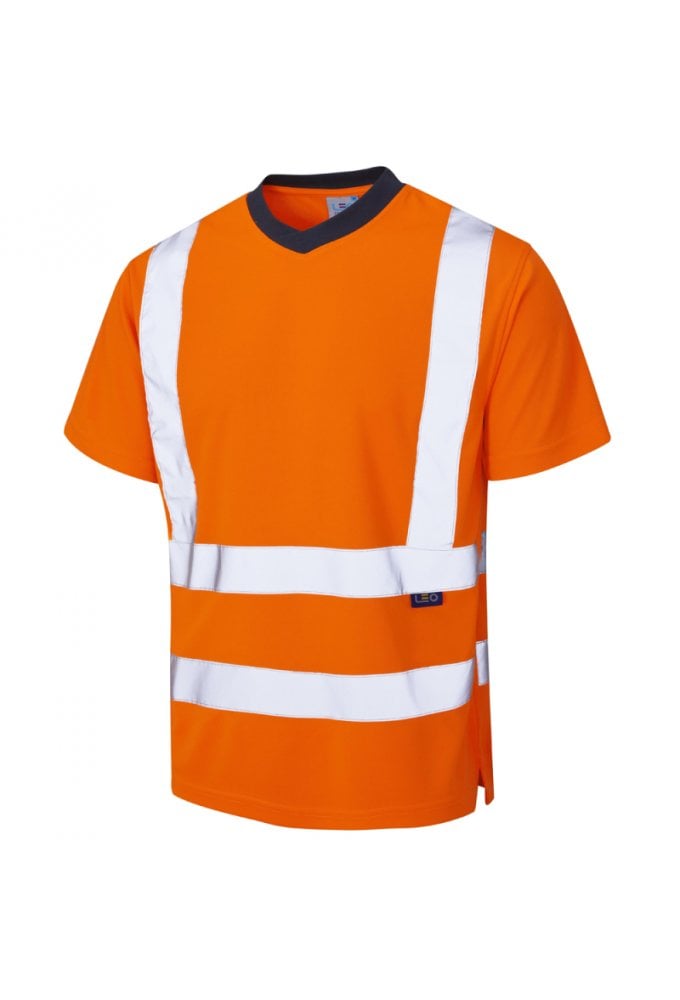 T02-O Braunton ISO 20471 Class 2 Coolviz EcoViz®RP T-Shirt Orange (Small To 6XL) RIS 3279 TOM Compliant