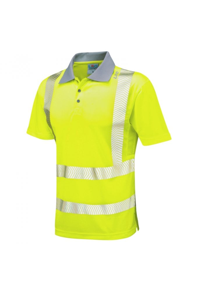 P03-Y Woolacombe ISO 20471 Class 2 Coolviz Plus Polo Shirt Yellow (Small To 6XL)