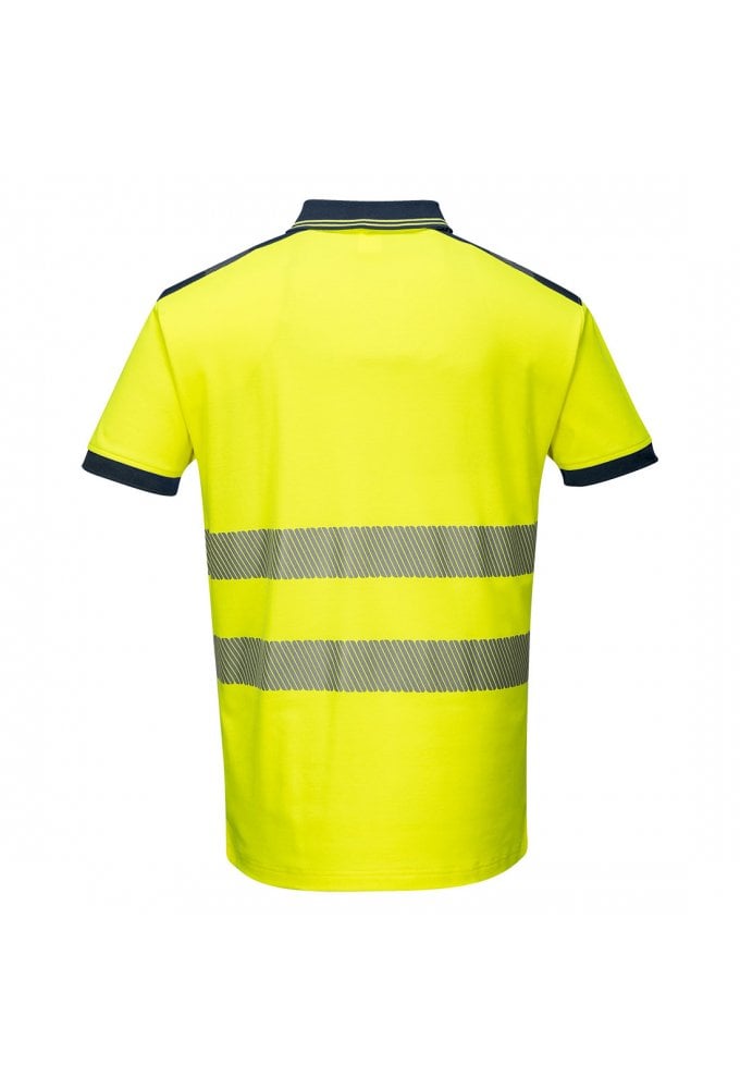 T180 - Portwest Breathable PW3 Hi-Vis Polo Shirt S/S 55% COTTON (Xsmall to 4Xlarge) 4 COLOURS