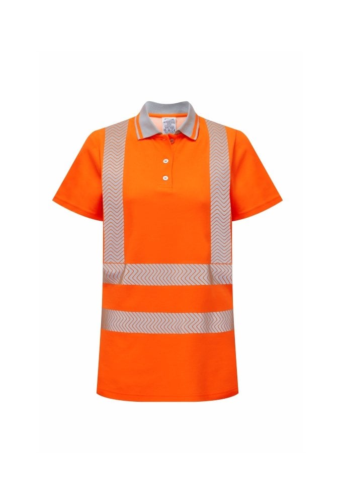 LFE951-ORG Pulsar lfe951 PULSAR® LIFE Ladies Polo Shirt Orange Size 8-26 RIS-3279