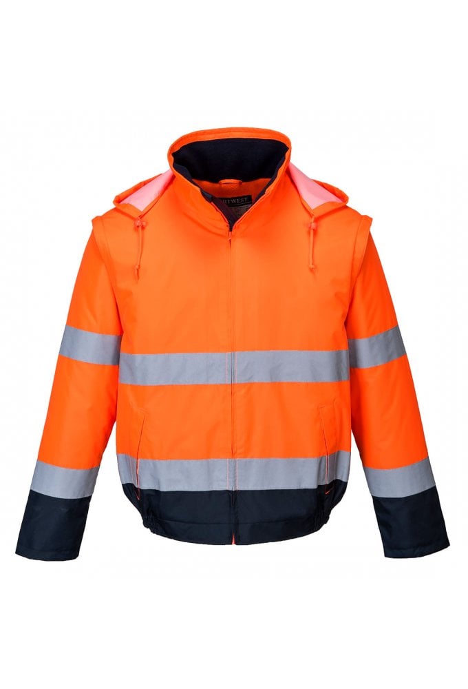 C464 - Contrast Essential 2-in-1 Lite Bomber Jacket (Small to 3Xlarge) 2 COLOURS RIS 3279 TOM in Orange