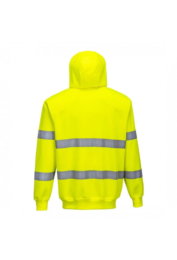 B305 Hi-Visibility Full Zip Hoody (Small To 3XL) 2 COLOURS RIS 3279 TOM in Orange