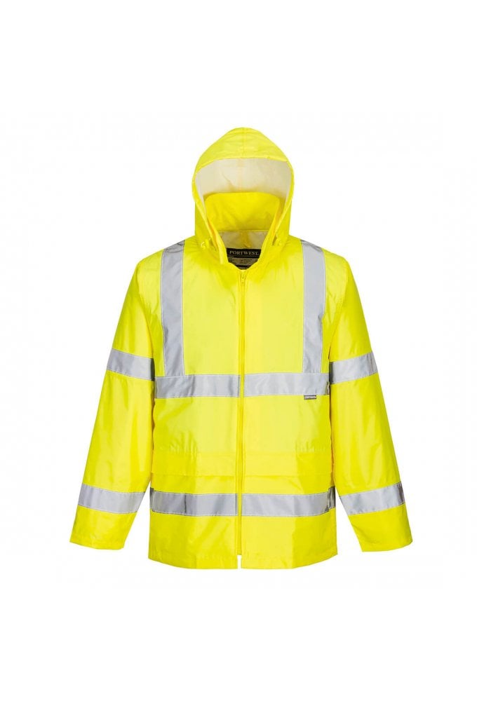 H440 Portwest Hi-Vis Unlined Rain Jacket (XSmall To 4XL) 2 COLOURS
