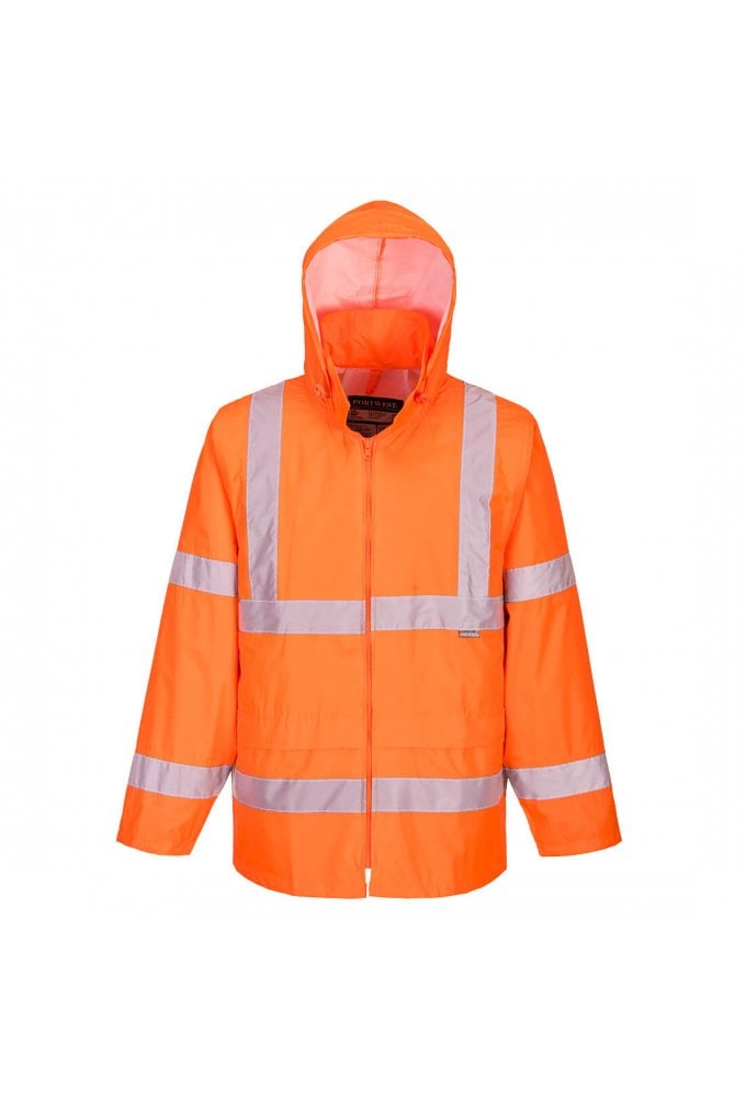 H440 Portwest Hi-Vis Unlined Rain Jacket (XSmall To 4XL) 2 COLOURS