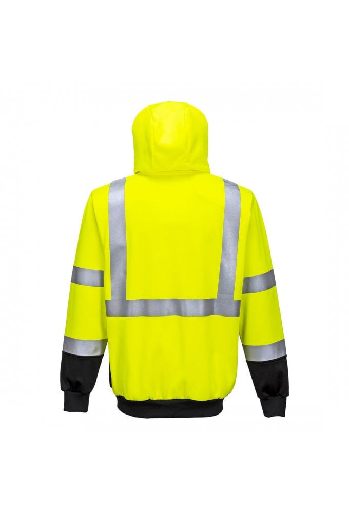 B315 - Hi-Vis Contrast Zipped Hoodie (Small to 5XLarge) 2 COLOURS RIS 3279 TOM