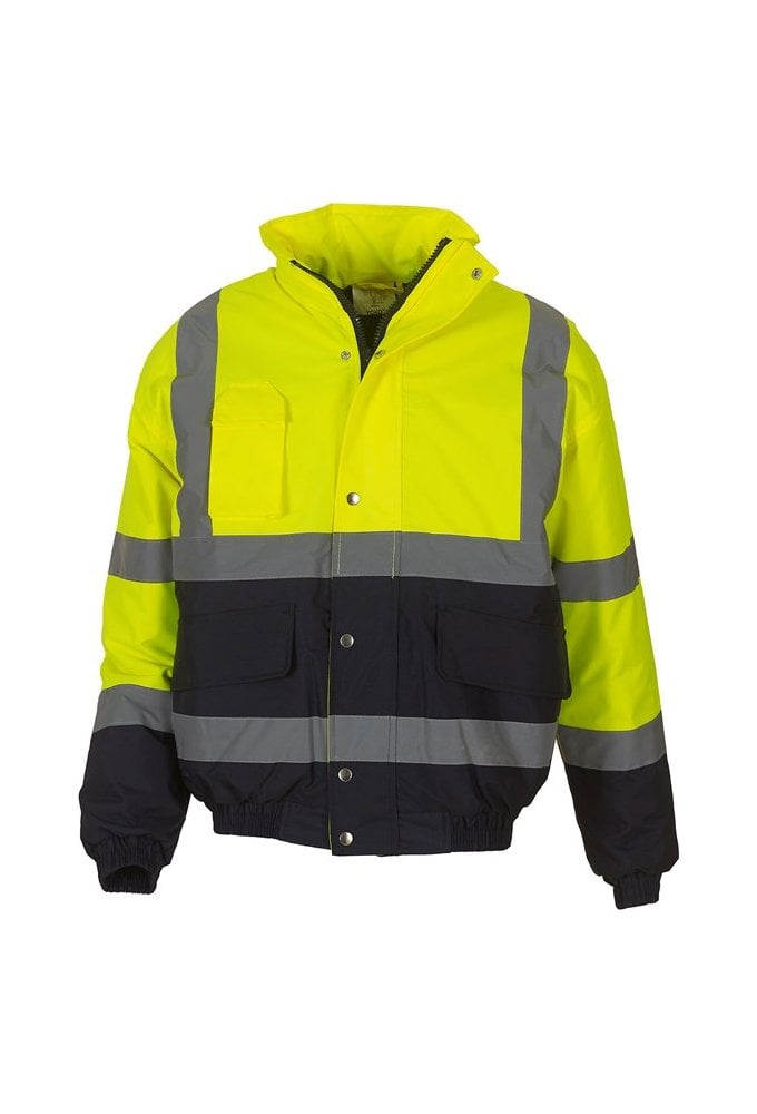 YK044 Hi-Vis 2-Tone Foul Weather Bomber Jacket (Small To 3XL) 2 COLOUR