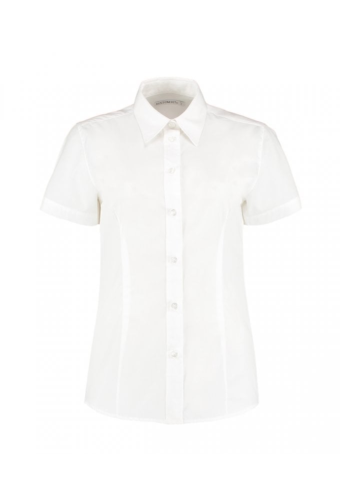 KK728 Womens Workforce Short Sleeved Blouse (Size 8 To Size 28) 2 COLOURS