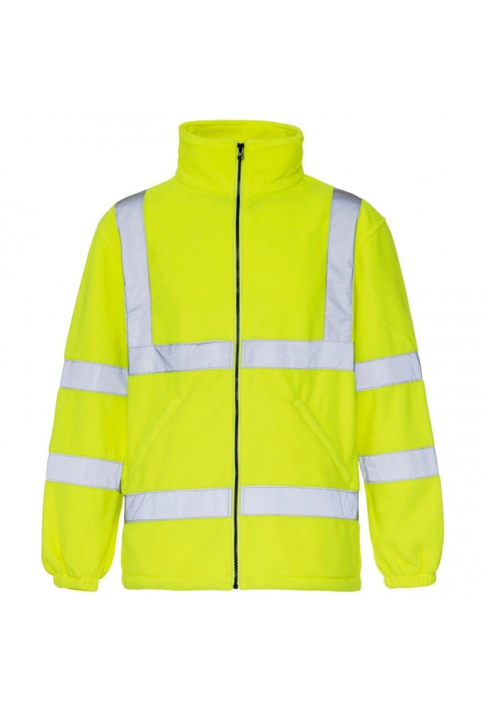Supertouch Hi Vis Yellow Fleece Jacket (Small to 4XLarge) 2 Colours RIS 3279 TOM ORANGE ONLY