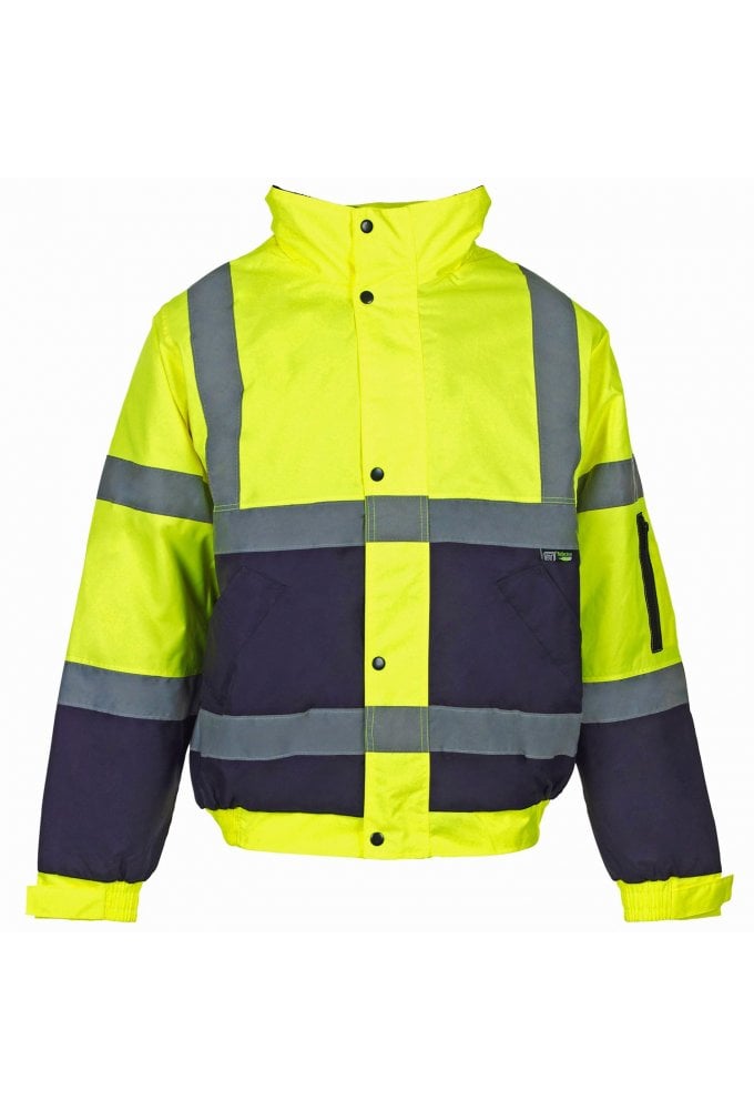 35541 Supertouch Hi Vis Yellow 2 Tone Bomber Jacket (Small to 4XLarge)