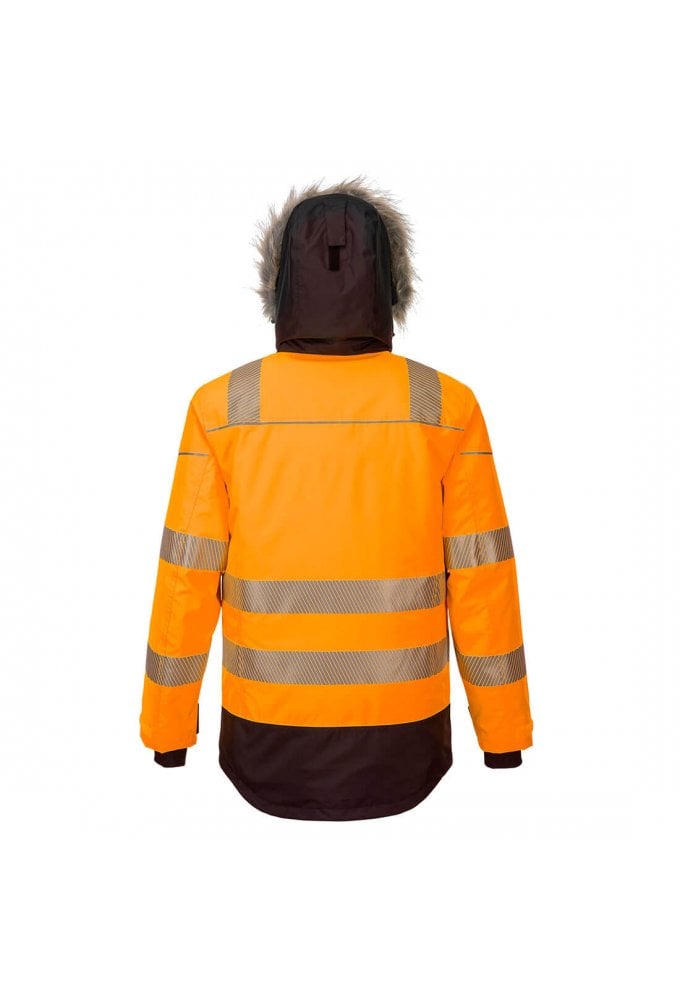 PW369 - PW3 Hi-Vis Winter Parka Jacket (Small to 5Xlarge) 2 COLOURS RIS 3279 TOM Orange / Black Only