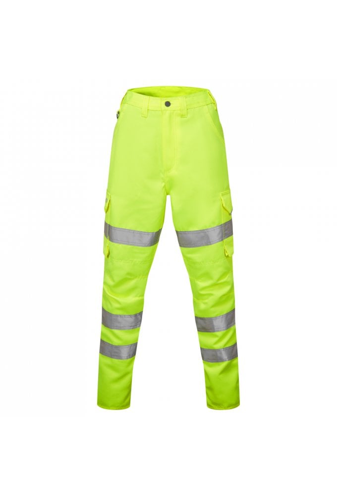 CL01 Pennymoor ISO 20471 Class 2 Women's Poly/Cotton Women's Cargo Trouser Yellow (6 to 26)