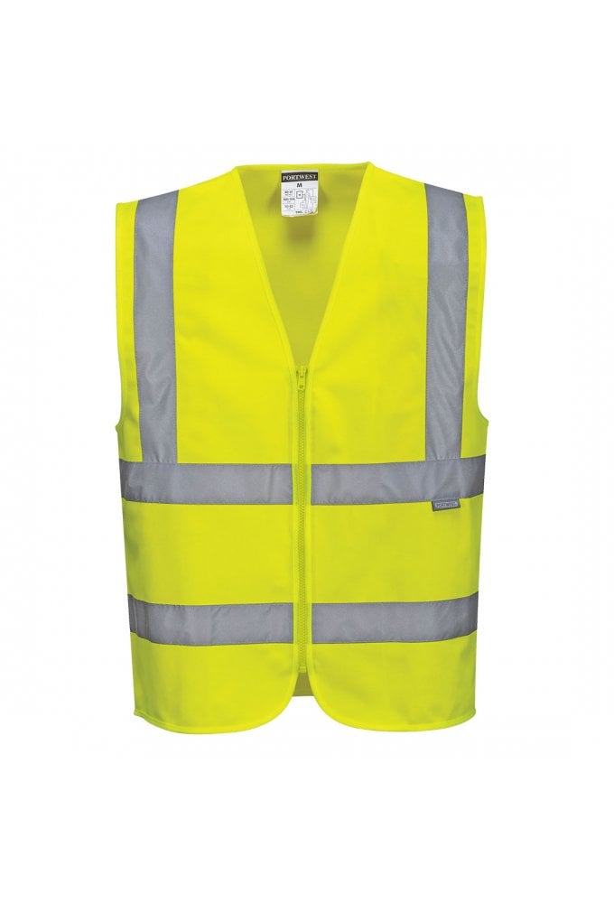 C375 Portwest Zipped Hi-Vis Band and Brace Vest (Small to 3XLarge ) Yellow and Orange RIS 3279 Tom