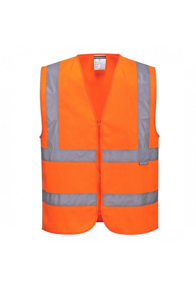 C375 Portwest Zipped Hi-Vis Band and Brace Vest (Small to 3XLarge ) Yellow and Orange RIS 3279 Tom