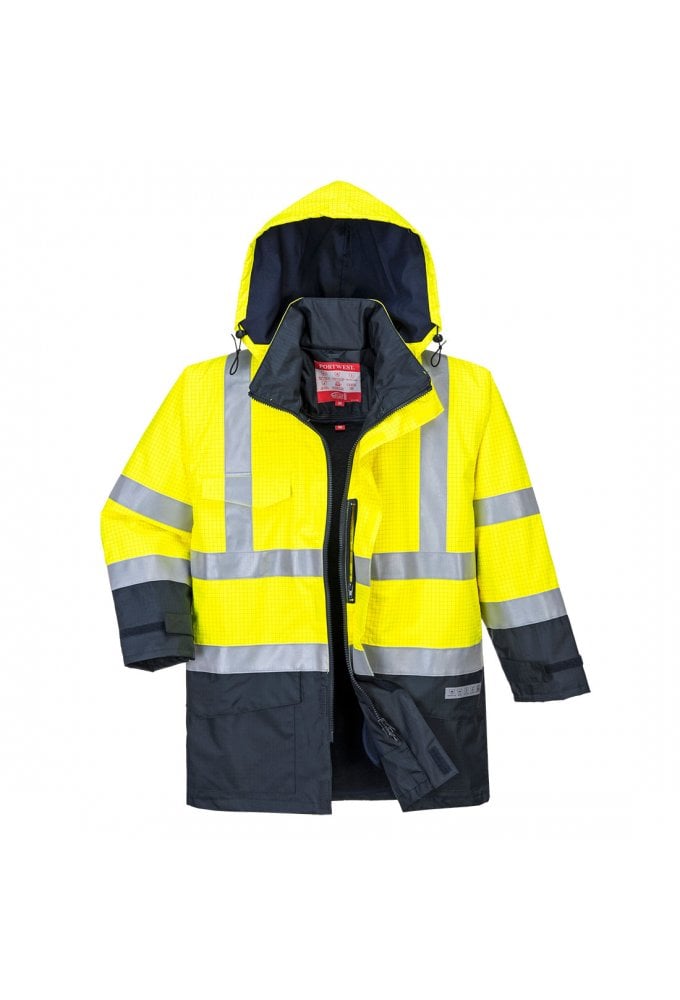 S779 - Bizflame Rain Hi-Vis Multi-Protection Jacket (Small to 3Xlarge) 2 COLOURS RIS 3279 TOM Orange Only
