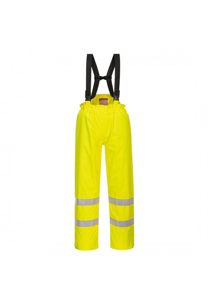 S781 BizFlame Lined Salopettes (Flame Retadent Anti Static) (Small To 3XL) 2 COLOURS RIS3279 TOM Orange Only