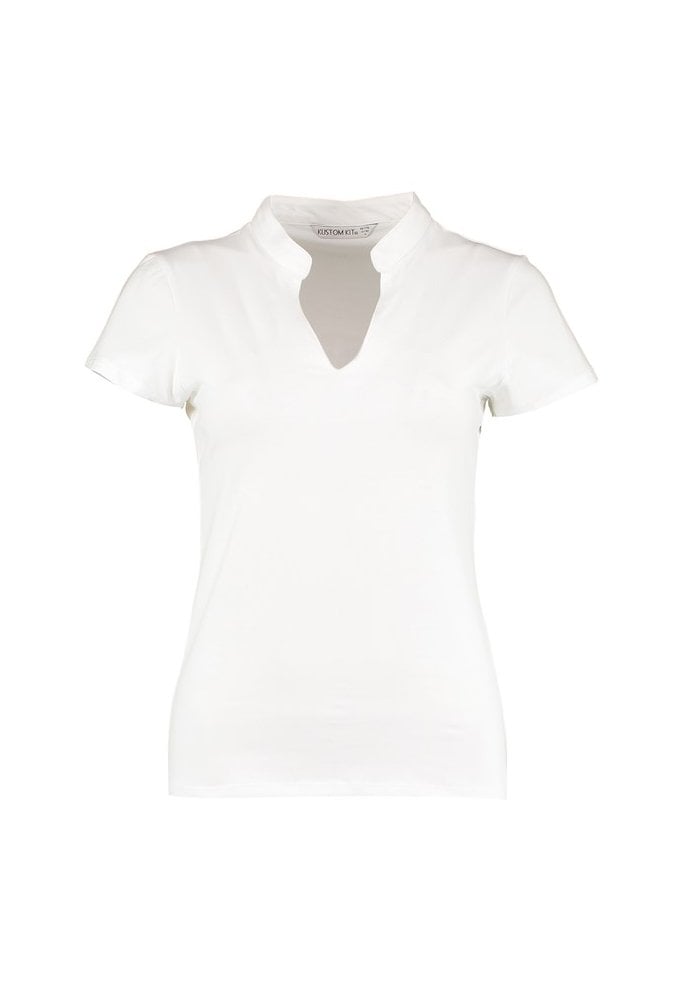 KK770 Kustom Kit Corporate Short Sleeved Top Mandarin Collar (8/10 to 20/22) 2 COLOURS