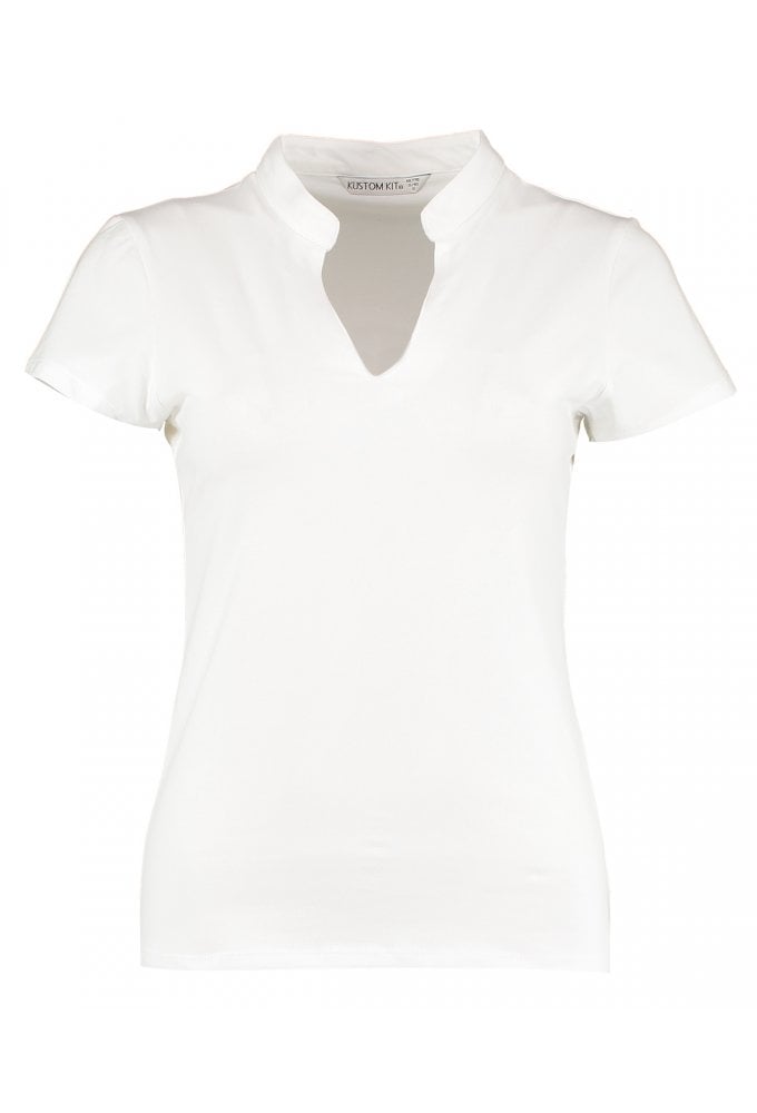 KK770 Kustom Kit Corporate Short Sleeved Top Mandarin Collar (8/10 to 20/22) 2 COLOURS