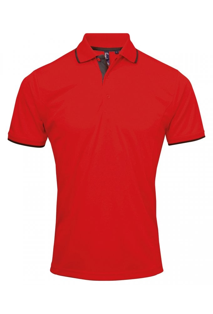 PR618 Premier Contrast Coolchecker® polo Size Small-4XL (11 Colours)