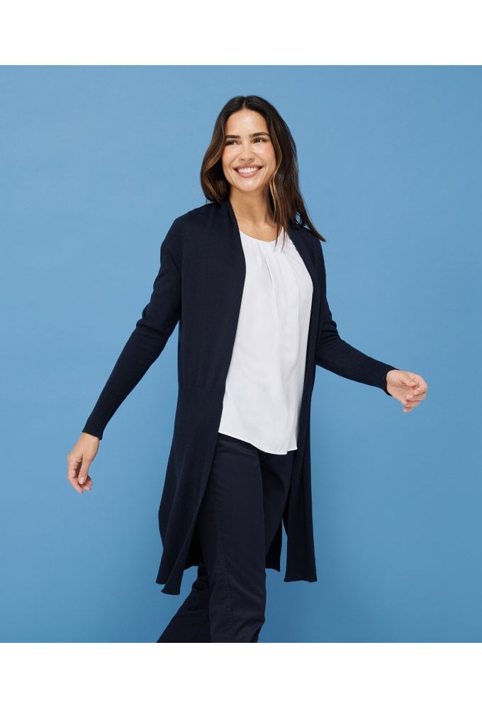hENBURY HB719 Women's longline open cardigan 3 COLOURS (Size 8-22)