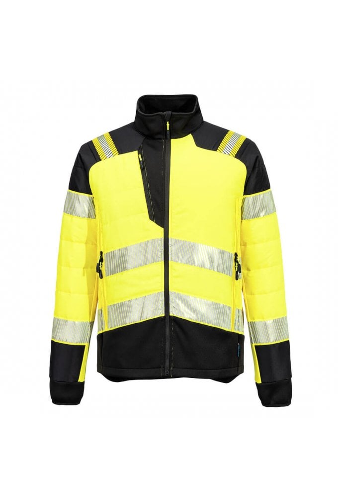 Portwest T170 - PW3 Hi-Vis Hybrid Baffle Jacket Sizes Small-4XL (2 COLOURS)