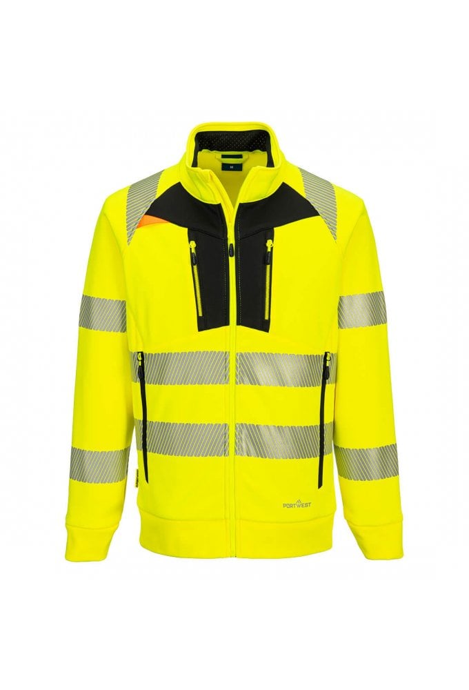 Portwest DX477 DX4 Hi-Vis Funnel Neck Zipped Sweatshirt Size Small-5XL (2 COLOURS)