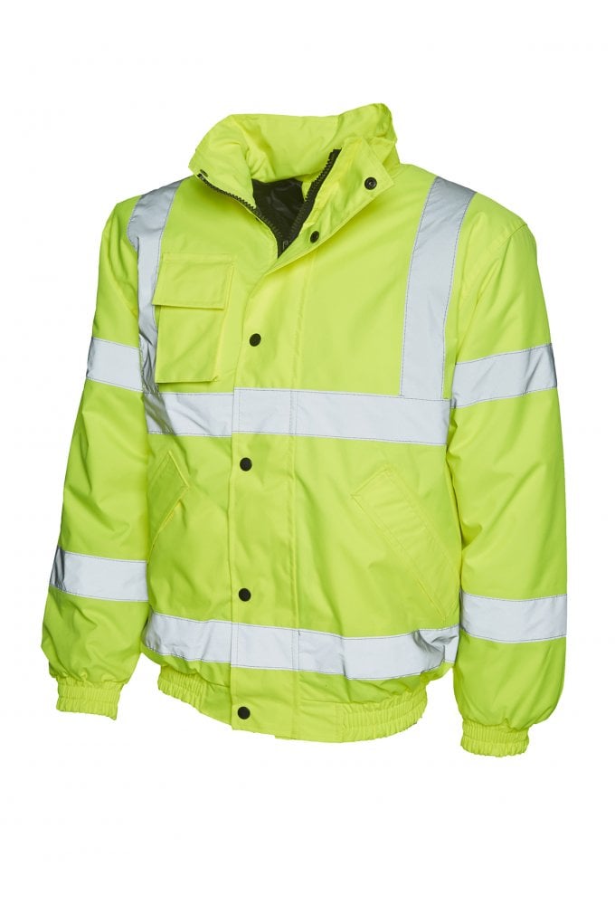 UC804 Hi Vis Bomber Jacket (Small To 4XL) 2 COLOURS RIS 3279 Issue 8 Orange Only