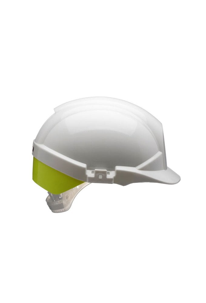 Centurion CNS12 Reflex Safety Helmet WHITE C/W YELLOW Rear Flash