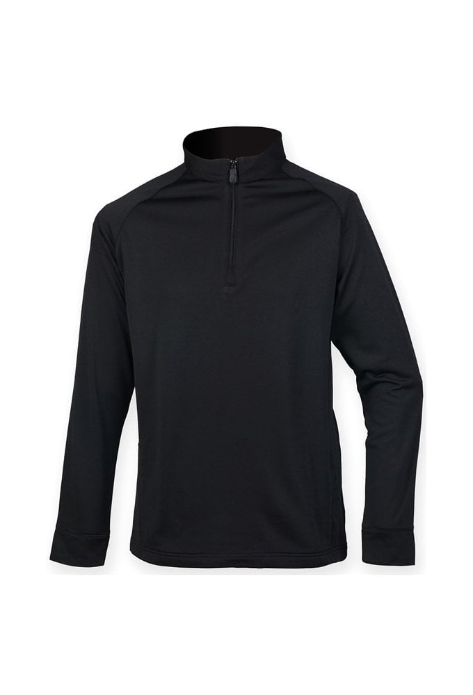 HB682 HENBURY 1/4 ZIP TOP WITH WICKING FINISH (XSMALL TO 2XLARGE) 2 COLOURS