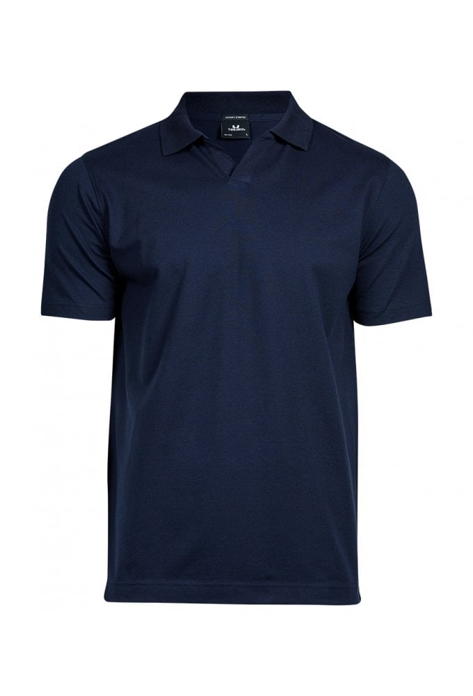 T1404 Tee Jays Luxury Stretch V Neck Polo Shirt (SMALL TO 3XLARGE) 3 COLOURS