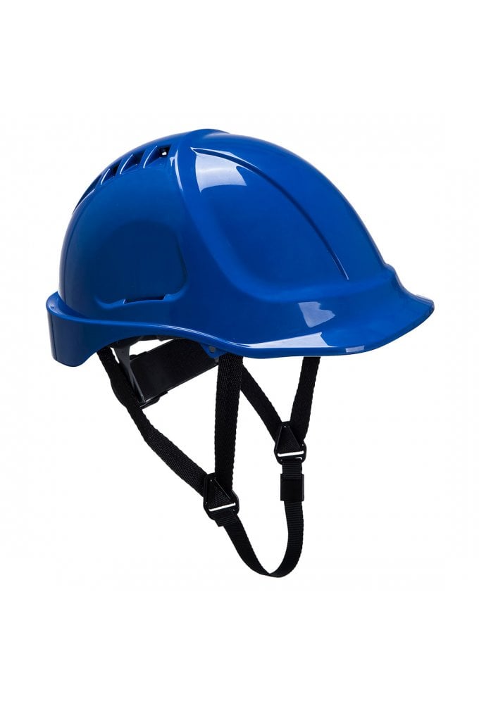 PS55 - Portwest Endurance Plus Vented Ratchet Helmet 6 Point Harness 4 Point Chin Strap Blue