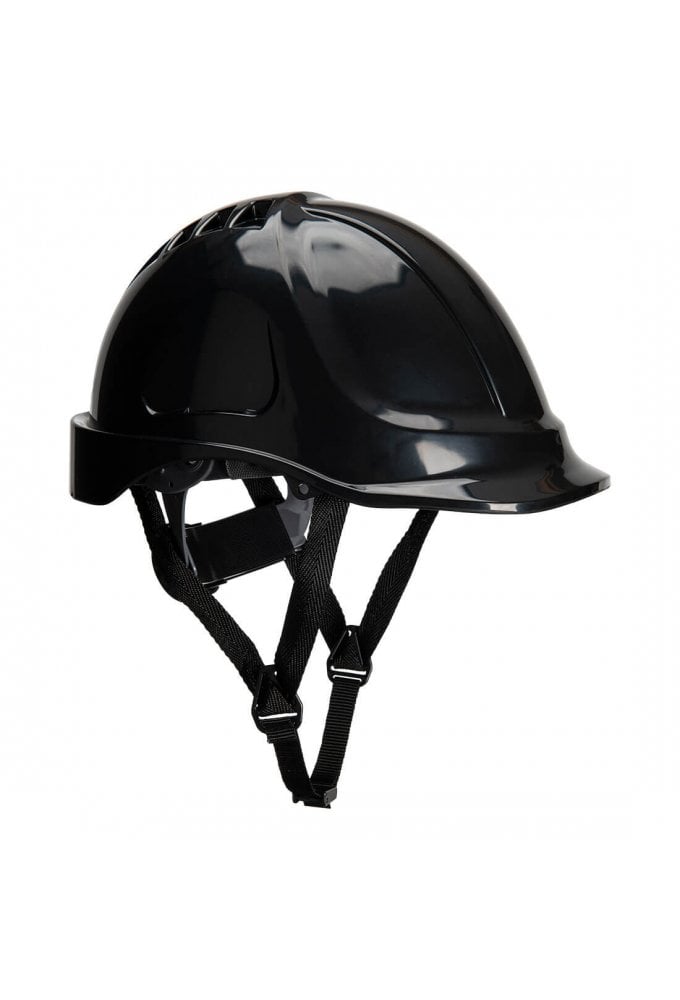 PS54 - Portwest Endurance Plus Non Vented Ratchet Helmet 6 Point Harness 4 Point Chin Strap BLACK
