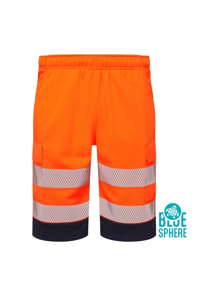 Supertouch Essentials Hi-Vis Eco CottonCool Orange Shorts Size Small-4xl