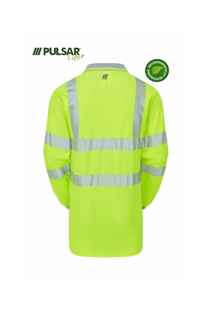 LFE903 Pulsar PULSAR® LIFE Men's Long Sleeve Polo Shirt Yellow