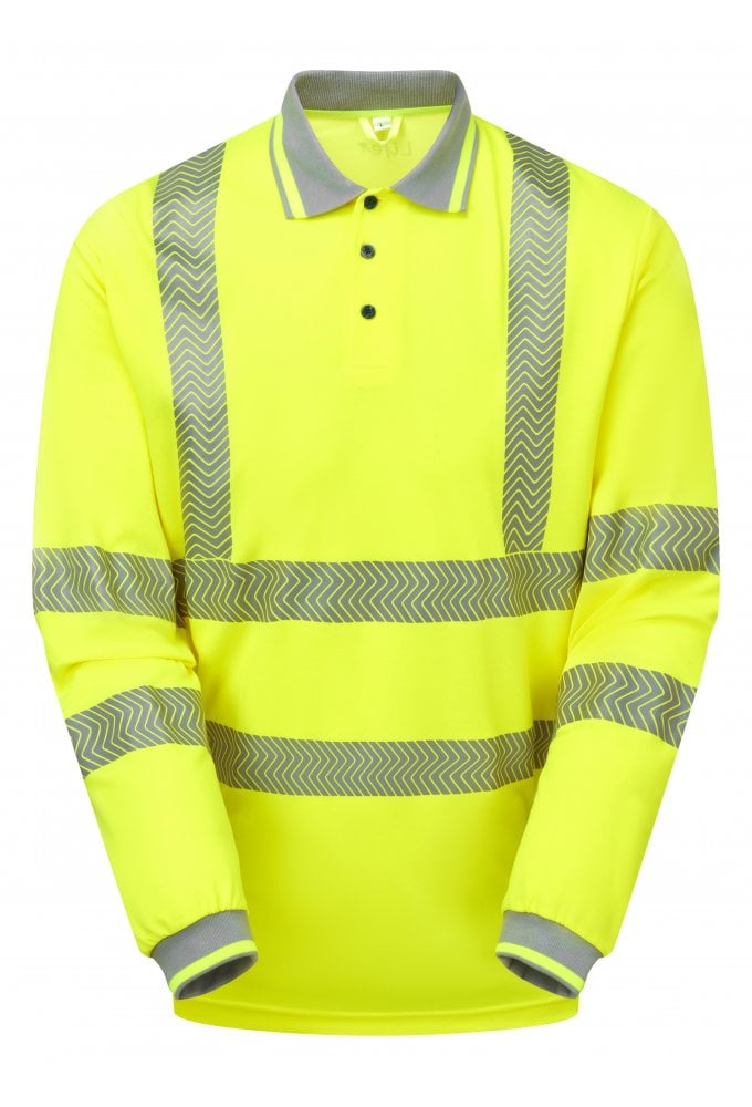 LFE925 Pulsar PULSAR® LIFE Men's Long Sleeve Polo Shirt Yellow