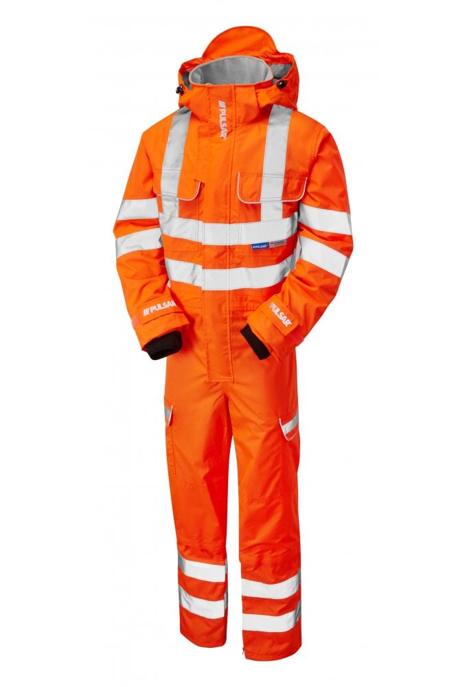 PR505 Pulsar PULSAR® Protect High Visibility Waterproof Coverall Orange