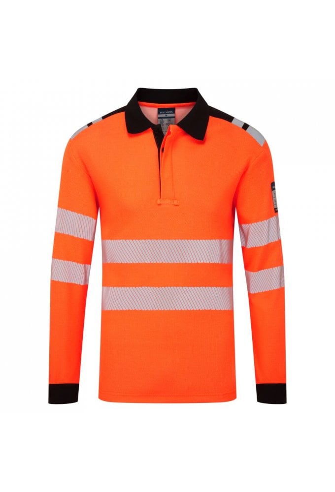 PW3 Modaflame Knit HVO FR Long Sleeve Polo Shirt