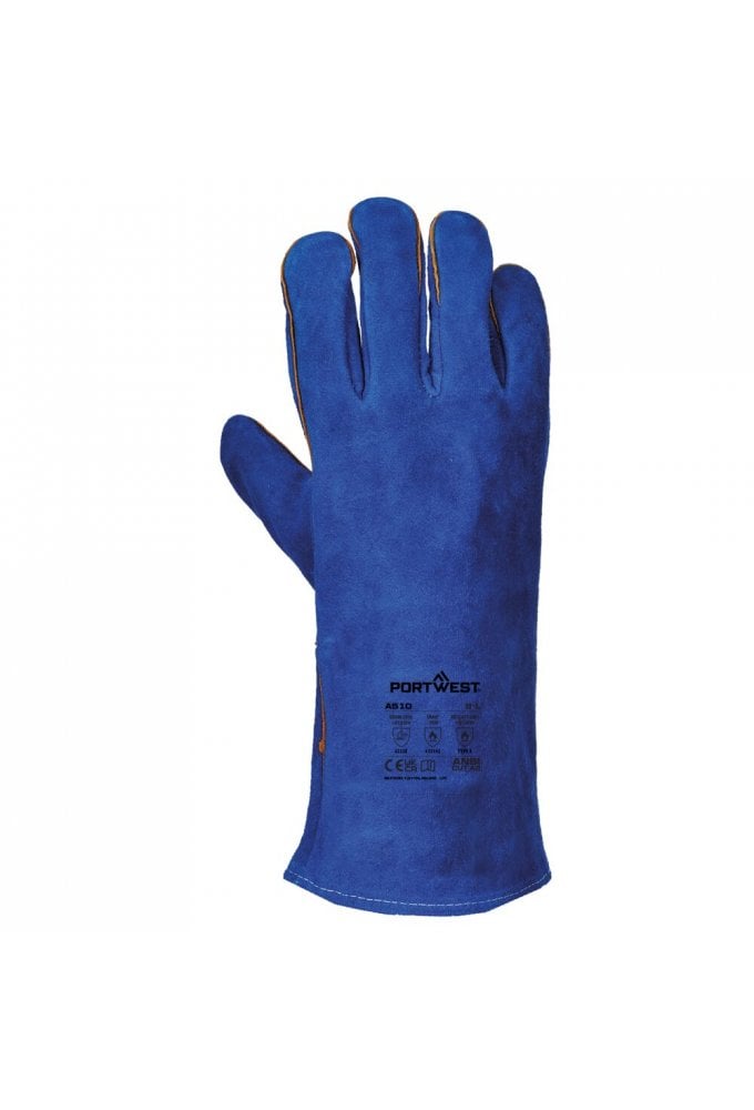 Welders 210 Split Leather Blue Gauntlet