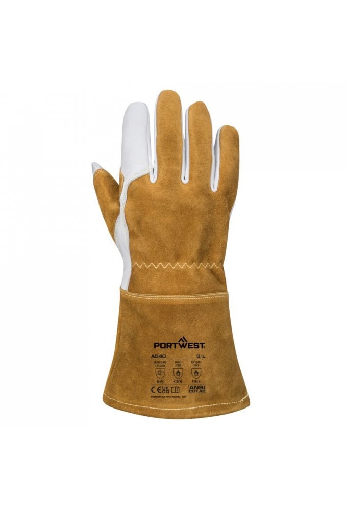 MIG Welders 320 Grain Leather Reinforced Gauntlet