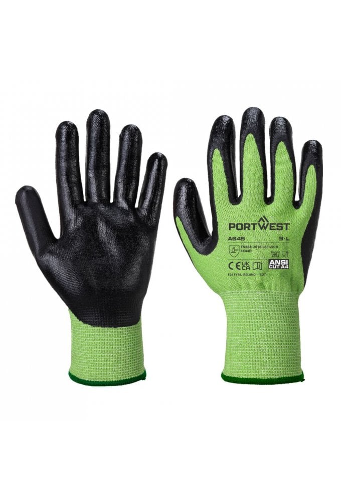 Portwest A645 Cut D13 Nitrile Green Glove