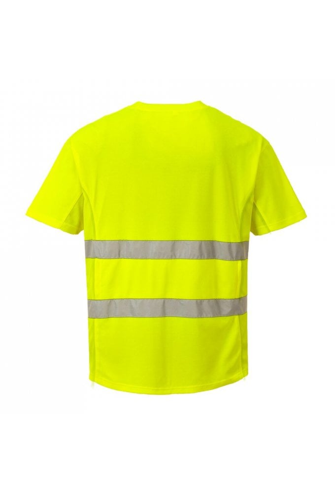 Hi-Vis Cotton Comfort Mesh Insert T-Shirt S/S